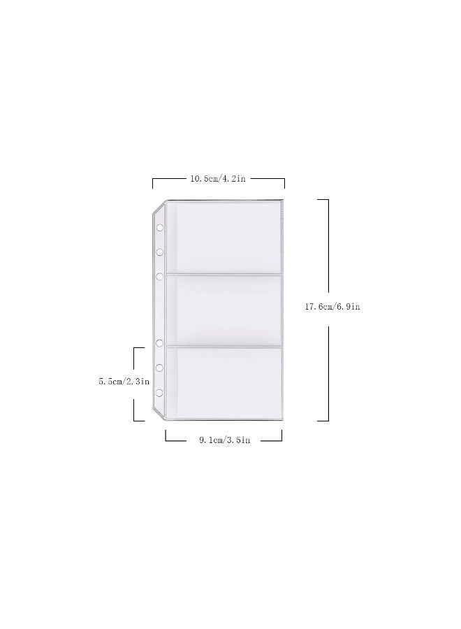 Zelten 4 Pack A6 6 Holes Binder Accessory Combo Set, Binder Divider Binder Pocket Binder Zipper Folder Binder Name Card Holder for Personal Organiser (Pocket Combo, A6) - Image 5