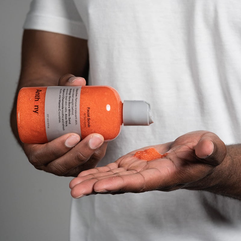 Anthony Facial Scrub â€“ Menâ€™s Exfoliating Face Wash with Vitamin C, Aloe, Chamomile and Algae for Deep Cleansing and Detoxifying 8 Fl Oz - Image 3