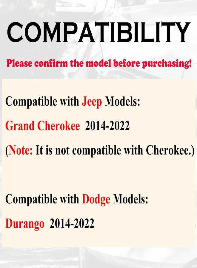 SUPALAND Car Key Fob Replacement Fits for Jeep Grand Cherokee Dodge Durango 2014 2015 2016 2017-2022 Push Start 5 Buttons Set of Two Keyless Entry Remote Control 68143505AC M3N-40821302 68150061 - Image 2
