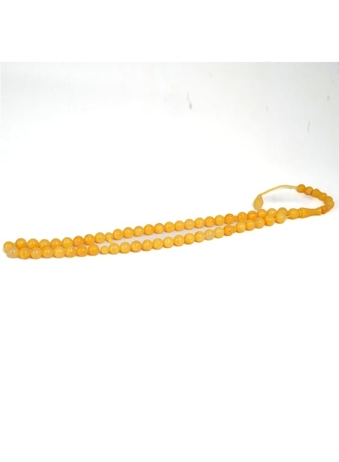 R.S Polish Amber Dust Prayer Beads, Round Cut, 51 Beads - Image 1
