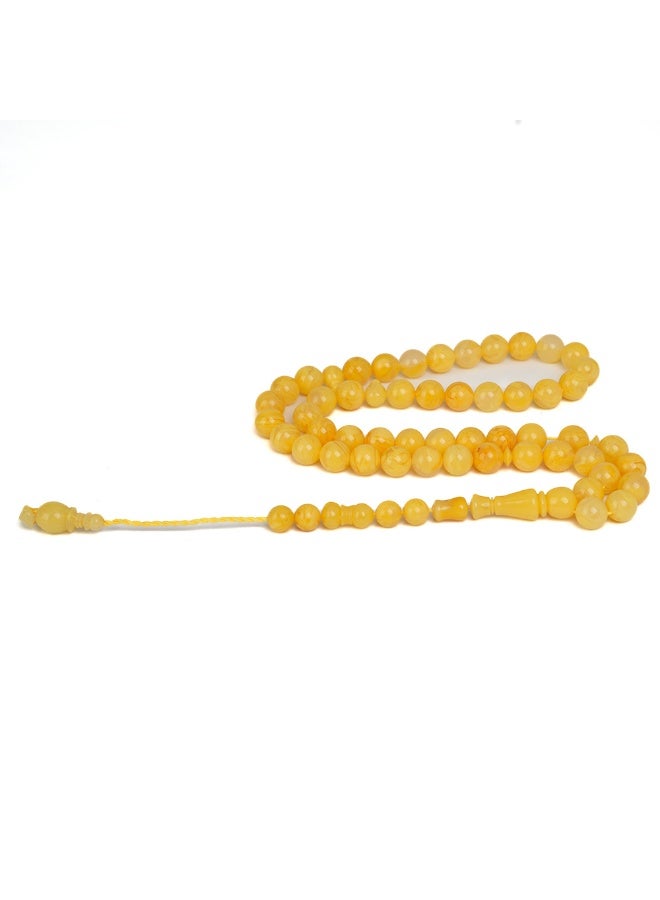 R.S Polish Amber Dust Prayer Beads, Round Cut, 51 Beads - Image 3