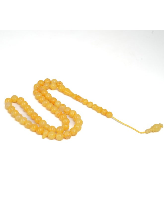 R.S Polish Amber Dust Prayer Beads, Round Cut, 51 Beads - Image 4