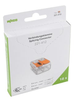 Wago Wago 221-412 2-Conductor Compact Splicing Connectors (Pack of 16)  - Image 1