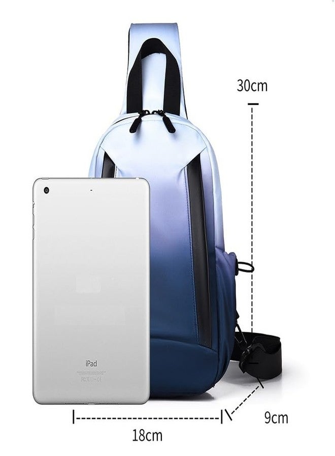 STESHWK Messenger Trendy Backpack Perfect for Work, College & Trips Bag Casual Shoulder Bag With Hiking Sling CrossBody Bag (Blue) - Image 2