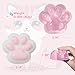 AFKLMNE 2Pack Taba Squishy Cat Paw Sensory Fidget Toys Adults Anxiety Stress Relief Squeeze Toy Soft Cute Kawaii Squishys for Desk School Pink - Image 4