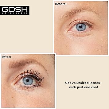 gosh GOSH Just Click It Volume Mascara for Extra Length and Maximum Volume Special Formula for a Light Feeling Fragrance Allergy Certified Vegan Click Closure I 001 Extreme Black  - Image 3