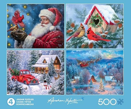 Ceaco Abraham Hunter Holiday and Winter Multipack Collection of Puzzles for Adults Challenging and Perfect for Game Nights Finished Puzzle Size Varies - Image 5