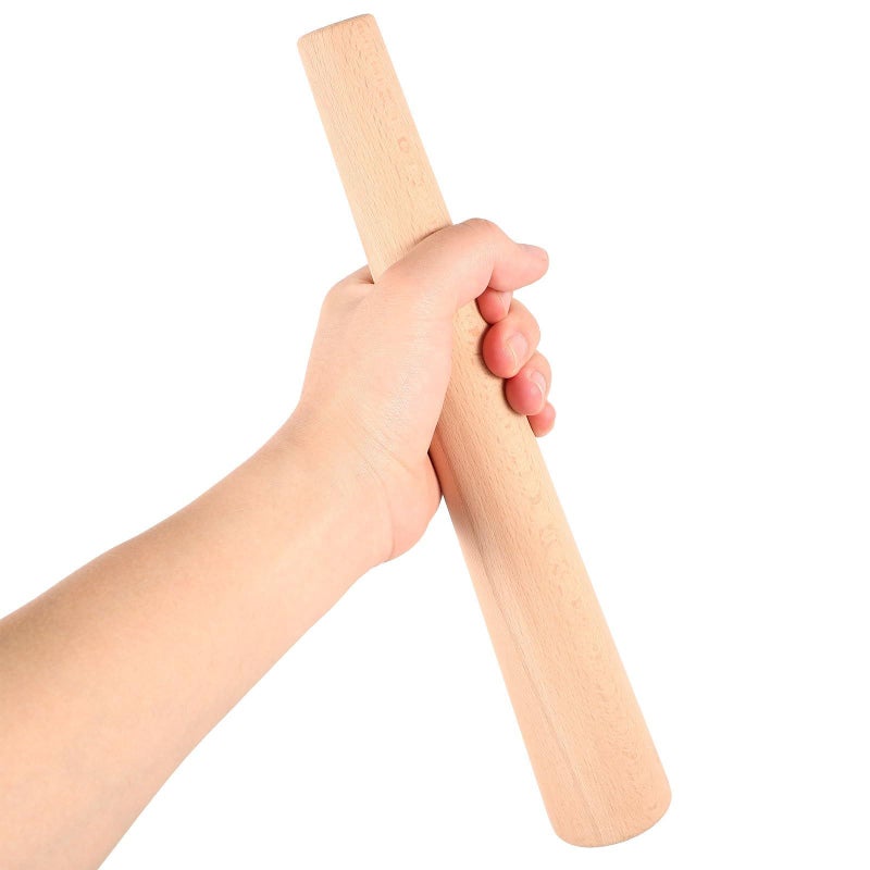 عود خشبي للطحن من خشب الزان 44×300 مم، هراسة طعام يدوية للمطبخ لسحق الثوم وطحن التوابل - Image 5
