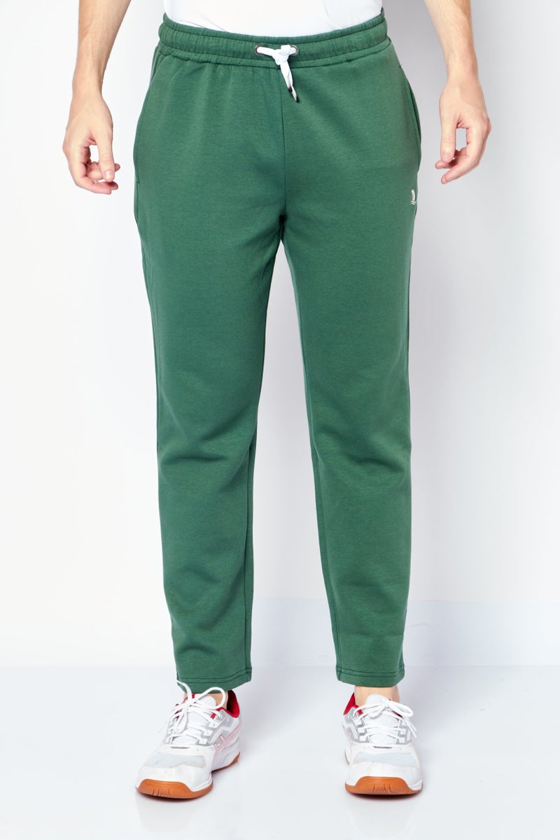 Nordland Men Sportswear Fit Brand Logo Training Sweatpants, Deep Green - Image 1