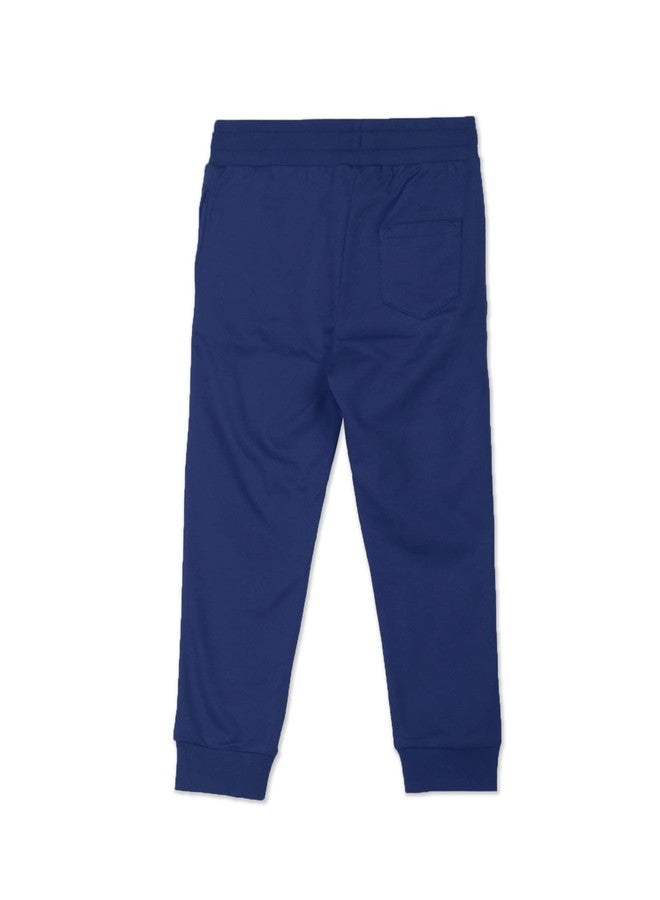 U.S. POLO ASSN. Boys Brand Print Solid Joggers (UKTRKON0007R_Navy_18 Months-24 Months) - Image 2