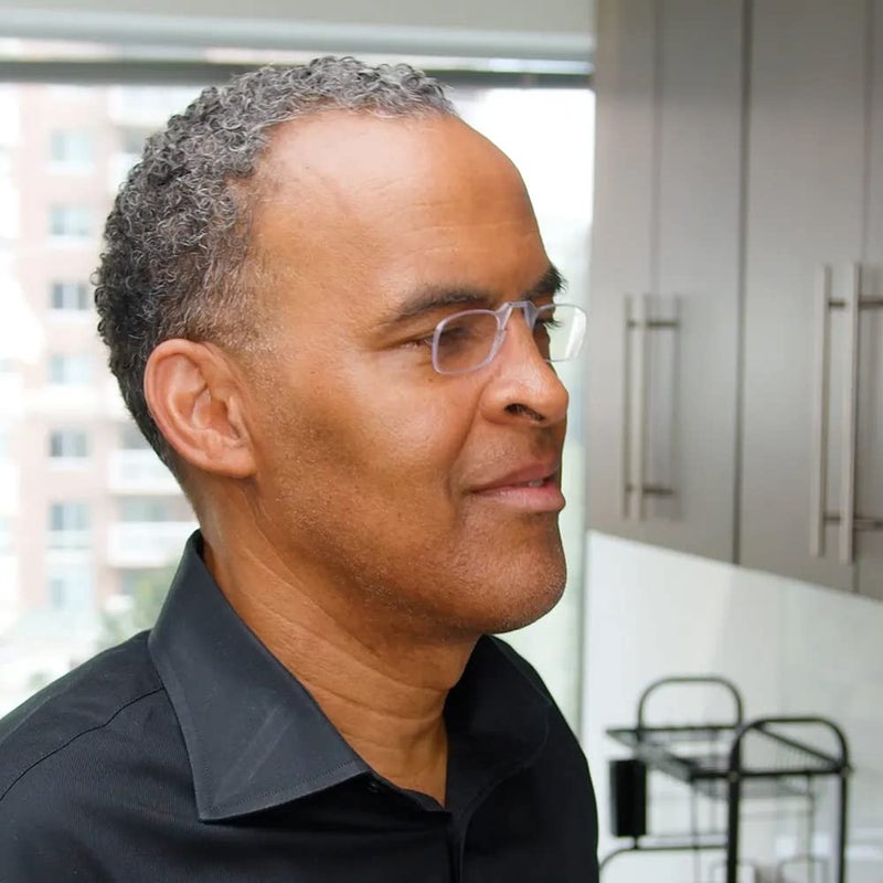 ThinOptics unisex-adult Reading Glasses + Black Universal Pod Case | Clear Frames, 1.50 Strength Readers Clear Frames / Black Case, 44 mm - Image 3