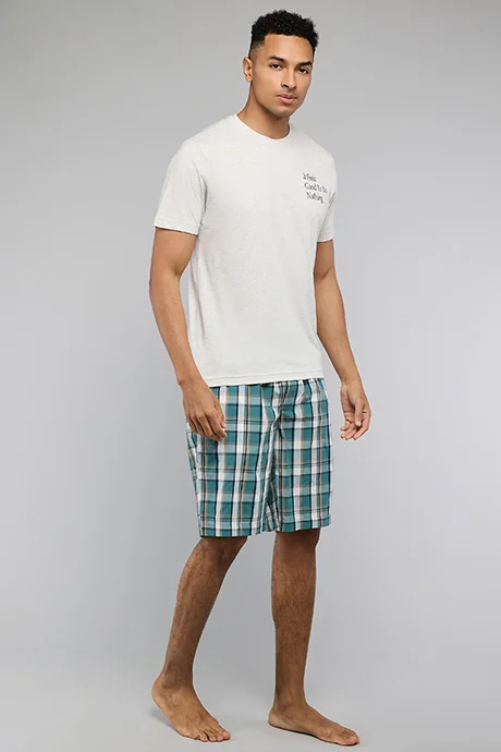 أر أند بي Plaid Shorts Pyjama Set
