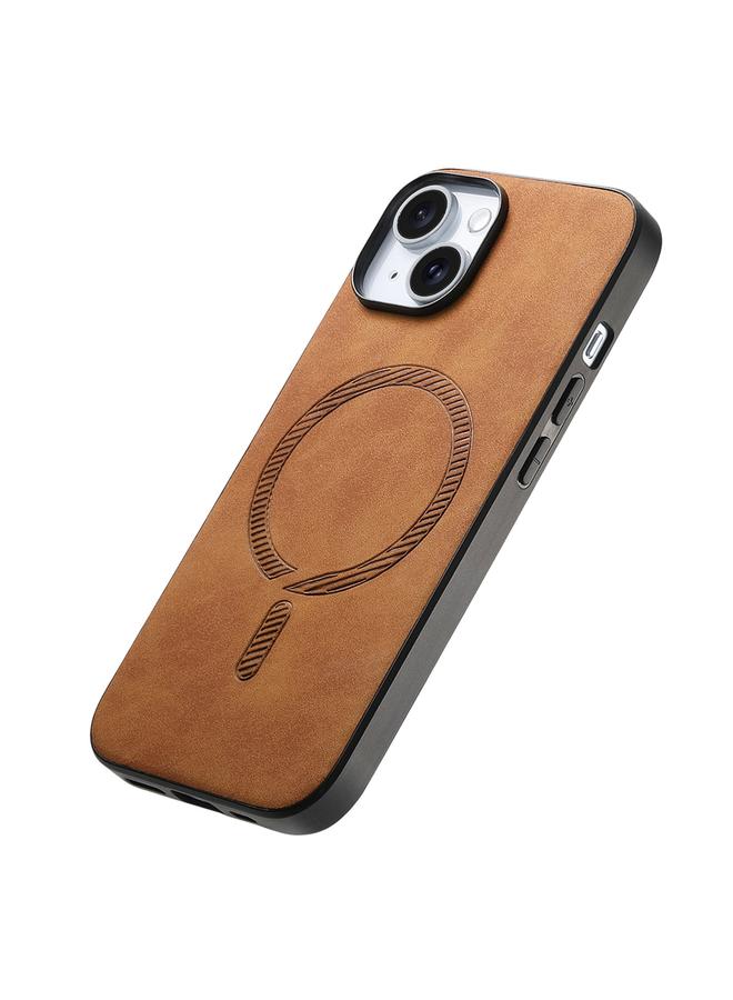 Zaboon Case For iPhone 11 Solid Color Retro Magsafe PU Back Cover Phone Case - Image 3