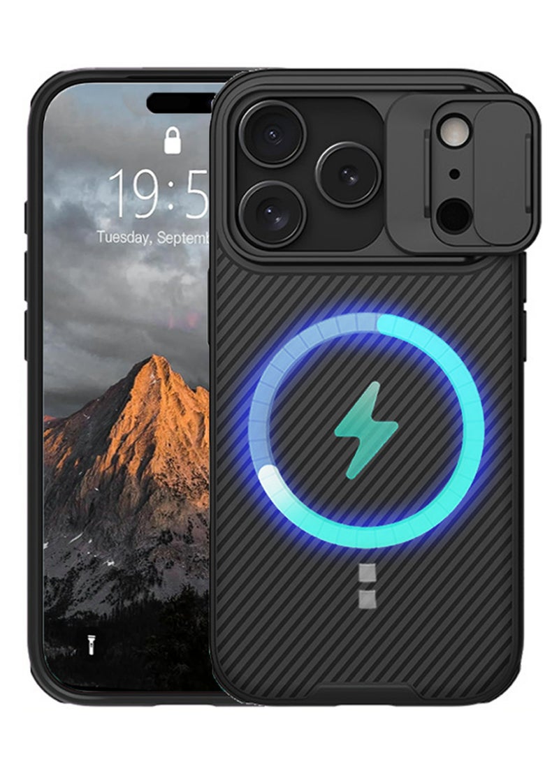 X-level for iPhone 17 Pro Max Case Magsafe with Slide Camera Cover, Slim Light & Anti-Slip & Drop Protection 17 Pro Max Privacy Case, Shockproof Magnetic Phone Case for iPhone 17 Pro Max 6.9'', Black - Image 1