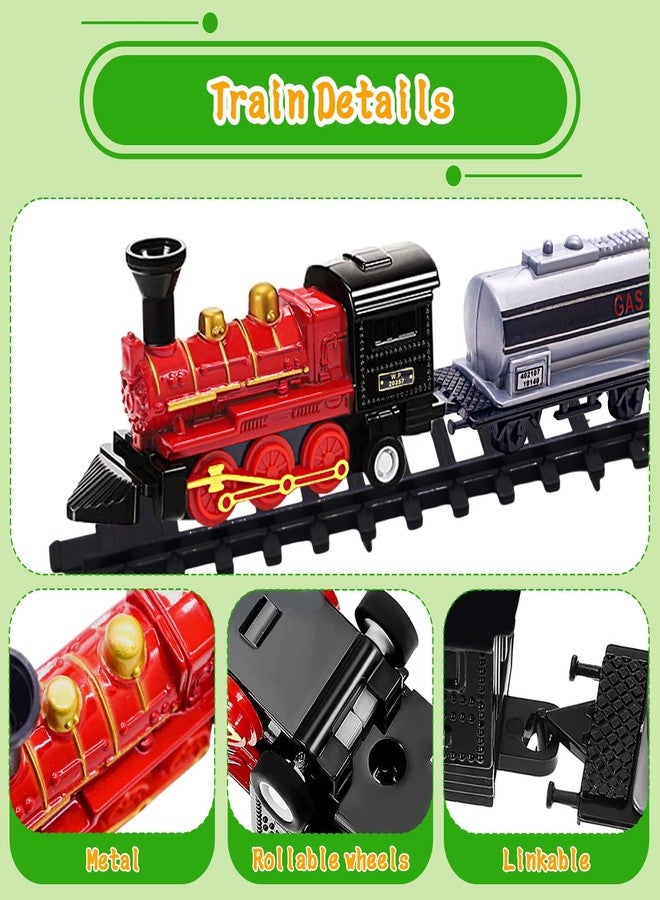 MEMOVAN Train Cake Toppers 13pcs Train Cake Decorations Mini Trains Toy Traffic Track Railway Lights Cake Topper Decorations for Boy's Kids Steam Trains Theme Birthday Party Supplies - Image 3
