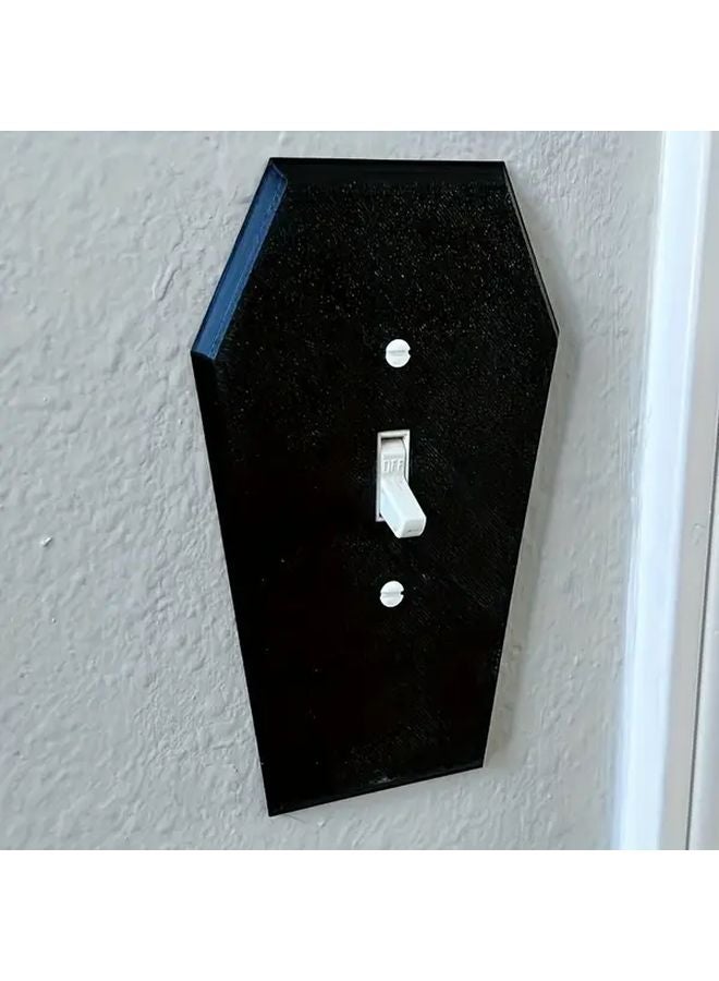 Black Gothic Coffin Wall Plate Cover For Light Switch 3D Printed Halloween Decor - Image 2