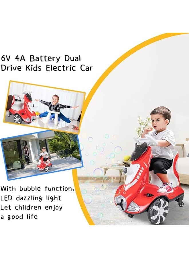 سيارة كهربائية للأطفال بأربع عجلات مع وظيفة الفقاعات ودوران 360 درجة وأضواء LED رائعة وحزام أمان آمن ومريح - Image 4