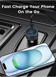 spa luxetique 3-Port Car Charger Super Fast Charging - Dual PD3.0 + QC3.0 (Knight Black) | 67W Max, All-Device Compatible, Anti-Overheat, Universal Fit for Cars/Trucks  - Image 5