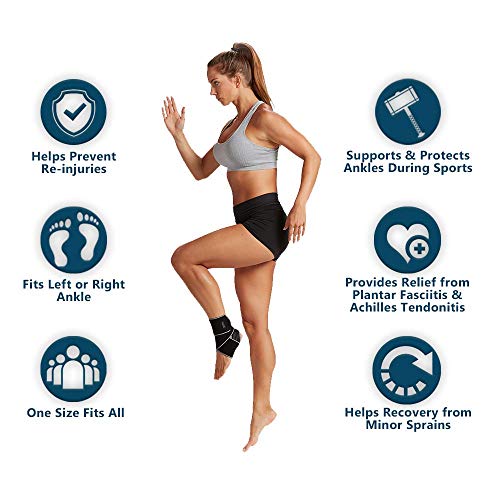 ComfiLife Ankle Brace for Men & Women, Orthopedic Brace - Adjustable Compression Wrap, Ankle Sleeve for Plantar Fasciitis, Tendinitis, Sprain, Swelling, Minor Sprains, Sports, Breathable, One Size - Image 3
