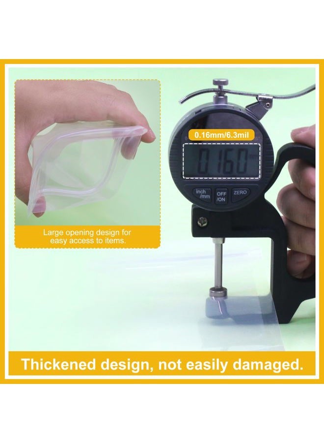 SumDirect 100Pcs Clear Zipper Resealable Stand Up Pouch /Snack Packing Bag for Food Snack Tea and Etc (13cm x 20cm ) - Image 3