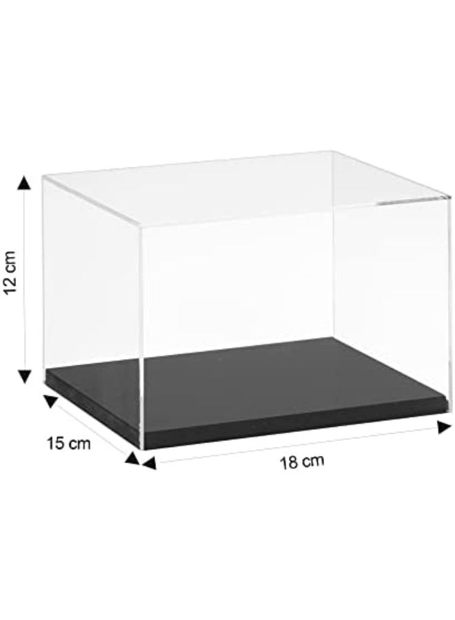 LAMSIT IBDAA Clear Acrylic Display Box | Transparent Showcase for Toys | Collectibles | Transparent Display Box | Cosmetic Storage Display Box | Deluxe Dustproof Showcase (Small) - Image 3