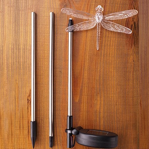 QIDEA Outdoor Solar Garden Stake Light - Color Changing Decorative LED Stake Lamp In-ground Landscaping Lighting for Garden Patio Yard Lawn Pathway Flower Bed Decor Decorations Figurine Dragonfly - Image 5