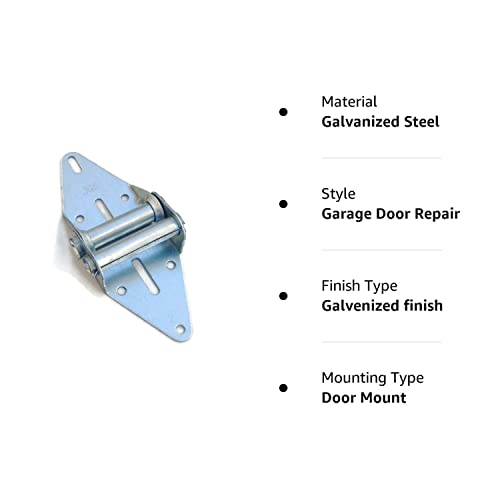 Earthtec Garage Door Hinge #2 - Heavy Duty - 14 Gauge Steel With Galvanized Finish - Residential/Light Commercial Garage Door Replacement (Small) - Image 3