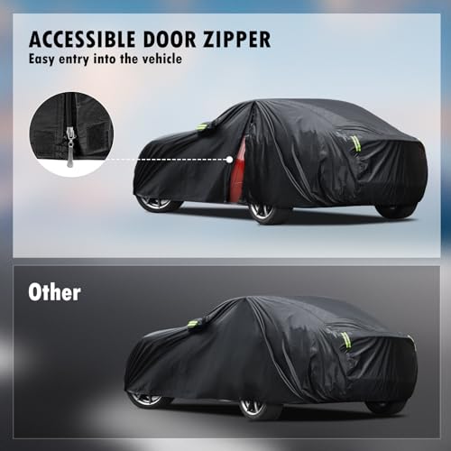 Migaven Car Cover Custom Fit for Mazda MX-5 Miata (1989-2025), Waterproof All Weather for Automobiles Full Exterior Cover Sun Rain Snow Protector with Door Zipper - Image 2