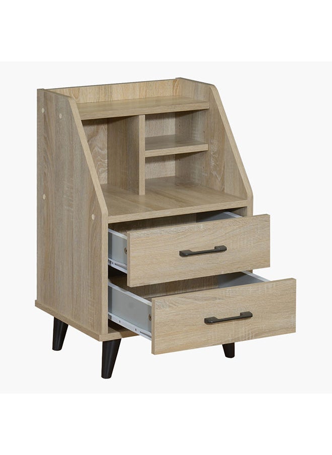 Home Box Oasis 2-Drawer Nightstand With Open Shelf Storage 63.1x39.2x34.6 cm  - Image 2