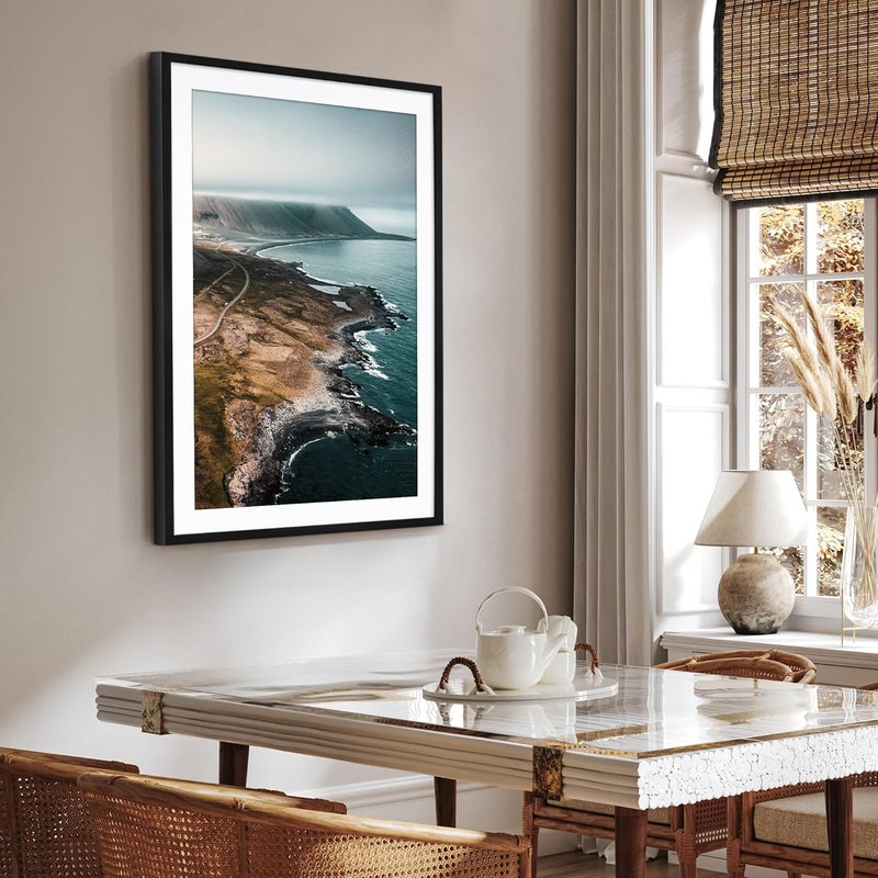Americanflat 28x40 Poster Frame with Polished Plexiglass  Use as 24x36 Frame with Mat or 28x40 Frame Without Mat  Soho Collection  Gallery Style Deep Molding Frame for Wall Display  Black - Image 5