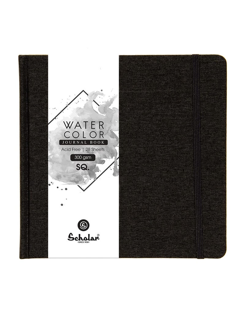 Scholar Watercolour Journal 300 GSM (SQ, Black) - Image 1