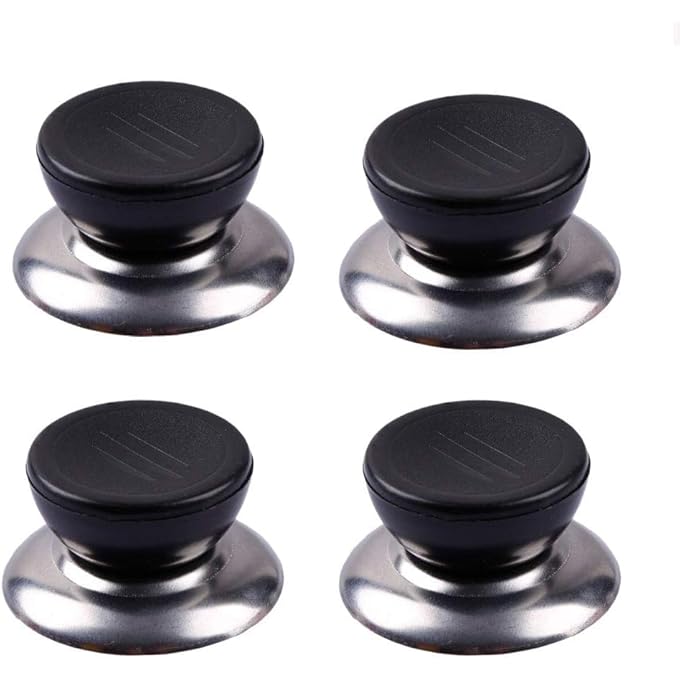 ريحني مقبض غطاء وعاء عالمي مكون من 4 قطع مقابض غطاء مقلاة مقاومة للحرارة مقابض بديلة متينة لأواني الطهي قبضة آمنة لأواني المطبخ - Image 1