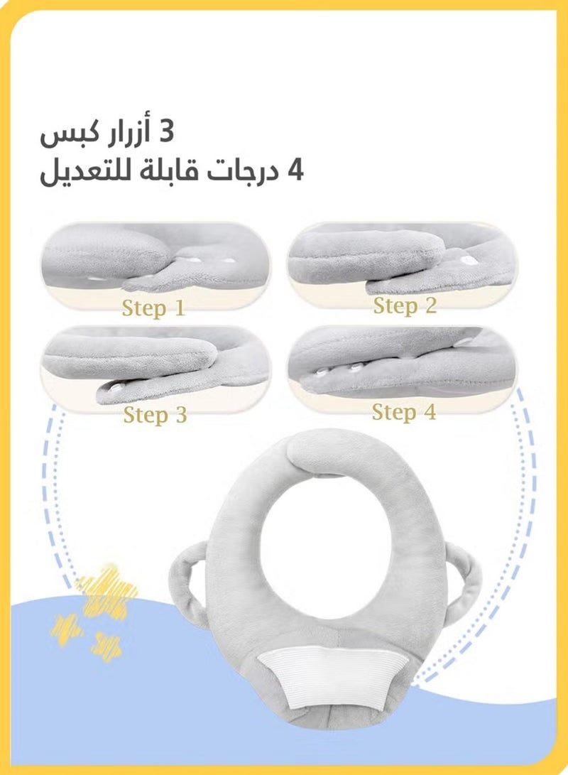 يوجي حامل زجاجة رضاعة للأطفال، حامل زجاجة رضاعة قابل للتعديل، حامل زجاجة رضاعة بدون استخدام اليدين، زجاجة آمنة لمنع السقوط، مناسب للمنزل، والسفر، وعربة الأطفال، والسيارة، ووسائد رضاعة ليلية للأطفال (رمادي) - Image 5