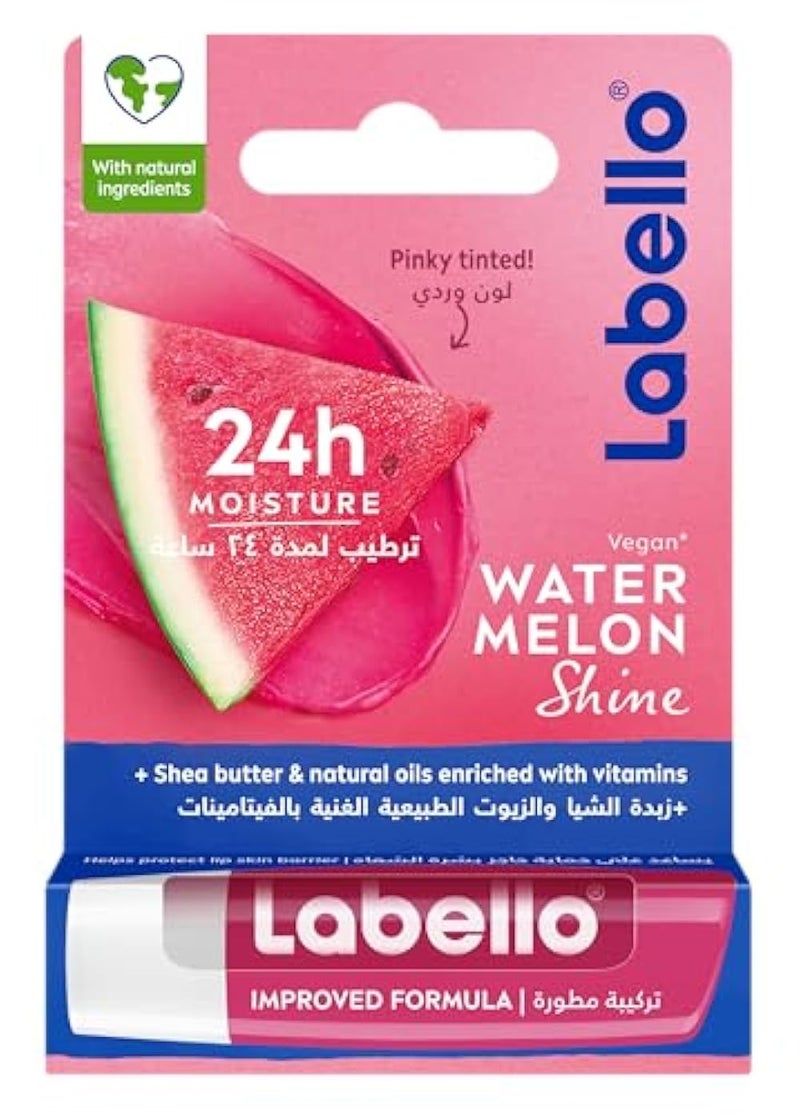Labello lip care, moisturizing lip balm, watermelon shine, 4.8g - Image 1