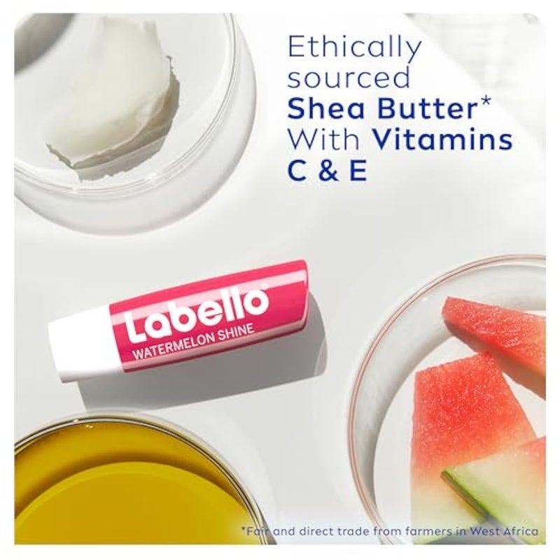 Labello lip care, moisturizing lip balm, watermelon shine, 4.8g - Image 4
