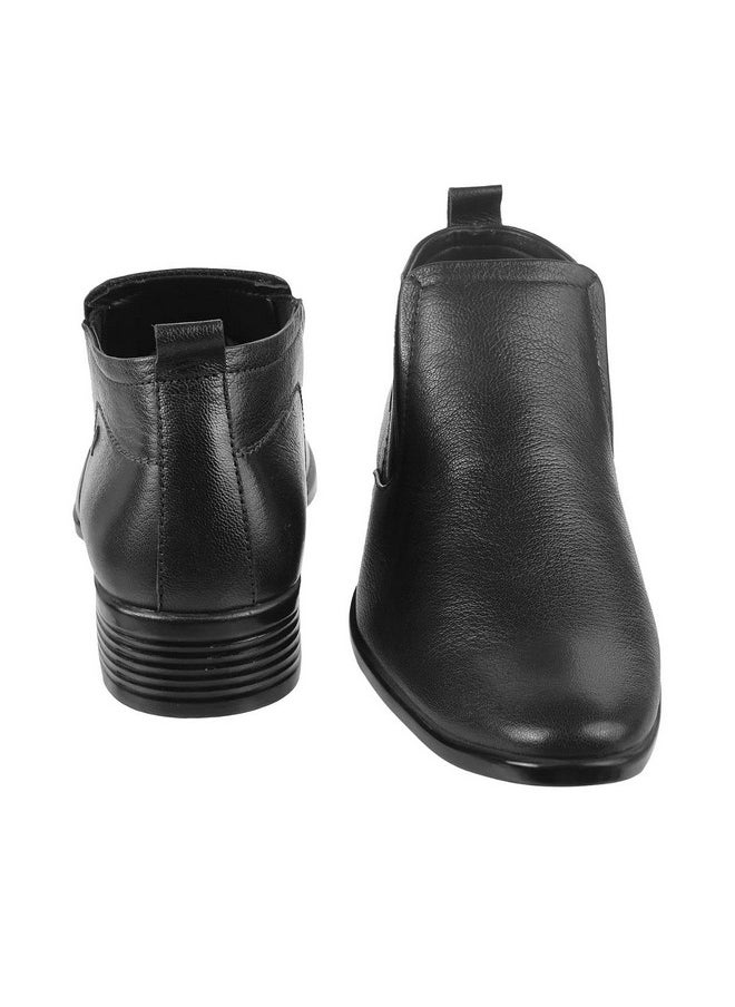 Metro - Metro Mens Leather Black Boots (Size (6 UK (40 EU)) - Image 1
