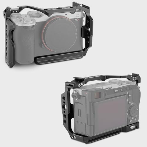 LEFTFOTO Camera Cage for Sony A7C II / A7CR,Camera Protection Frame Rig with Arca Base, Compatibility with DJI RS Stabilizer- for Vlog Video Shooting, black - Image 2