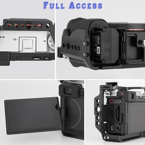 LEFTFOTO Camera Cage for Sony A7C II / A7CR,Camera Protection Frame Rig with Arca Base, Compatibility with DJI RS Stabilizer- for Vlog Video Shooting, black - Image 4