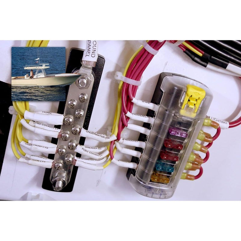 Blue Sea Systems 2301 150 Amp Common BusBar with 10 screws - Image 2