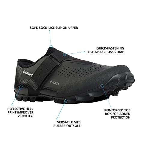 SHIMANO SH-MX100 Multi-Use Off-Road Cycling Shoe, Black, 10 Women/8 Men (EU 41) - Image 2