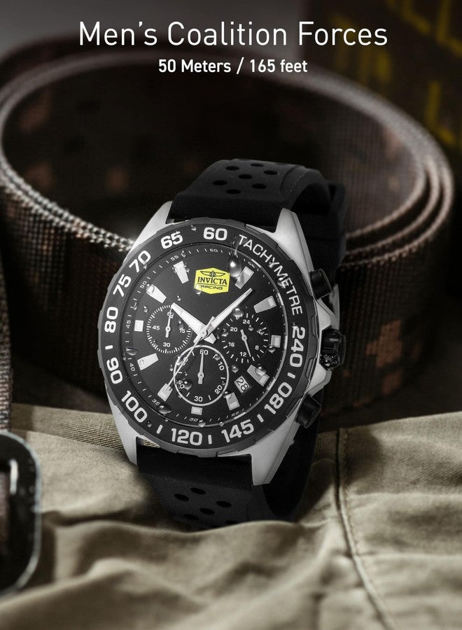Invicta Coalition Forces Men 43mm Stainless Steel Black + Steel Red dial VD53 Quartz - Image 5