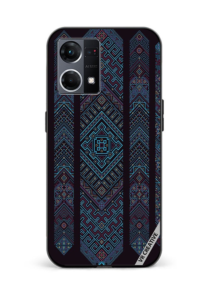 VR CREATIVE Protective Case Cover For Oppo Reno8 4G Mandala Design Multicolour - Image 1