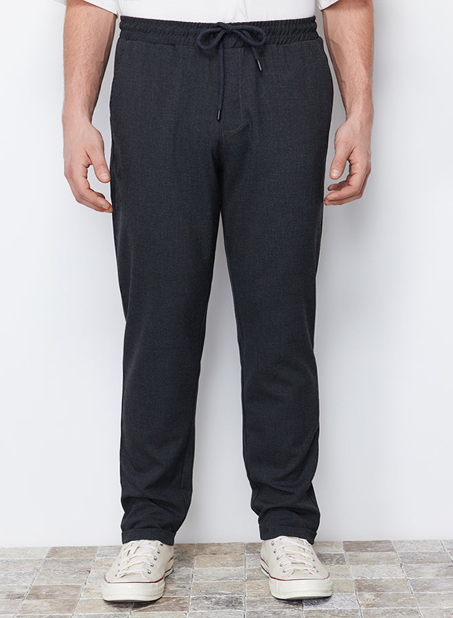 trendyol Anthracite Elastic Waist Slim Fit Trousers TMNAW21PL0107 - Image 1