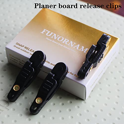 FUNORNAM 10pcs Heavy Tension Snap Release Clips for Kites Planer Board Downrigger Trolling Fishing (Black) - Image 5