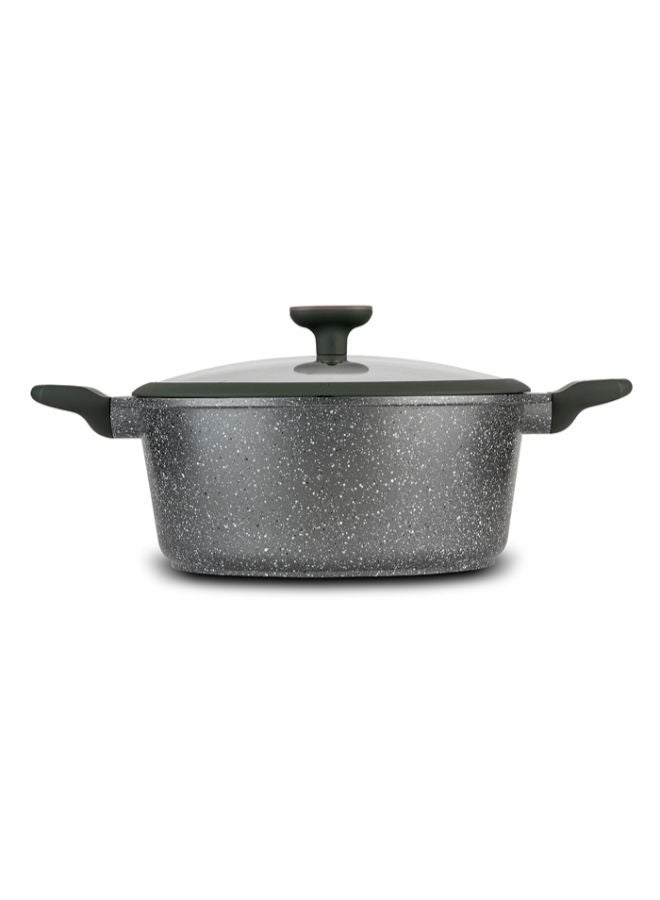 NAVA Die Cast Aluminum Casserole "Olea" With Lid And Nonstick Stone Coating -Black - Image 3