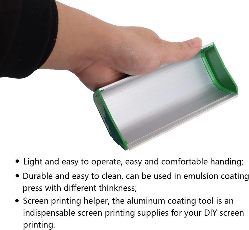 Swess Scoop Coater 6 inch  12 inch Dual Edge Aluminum Emulsion Scoop Coating Tool for Silk Screen Printing2 Pack - Image 5