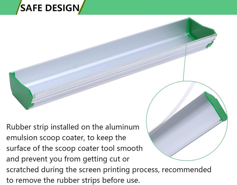 Swess Scoop Coater 6 inch  12 inch Dual Edge Aluminum Emulsion Scoop Coating Tool for Silk Screen Printing2 Pack - Image 3