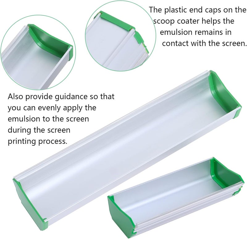 Swess Scoop Coater 6 inch  12 inch Dual Edge Aluminum Emulsion Scoop Coating Tool for Silk Screen Printing2 Pack - Image 4