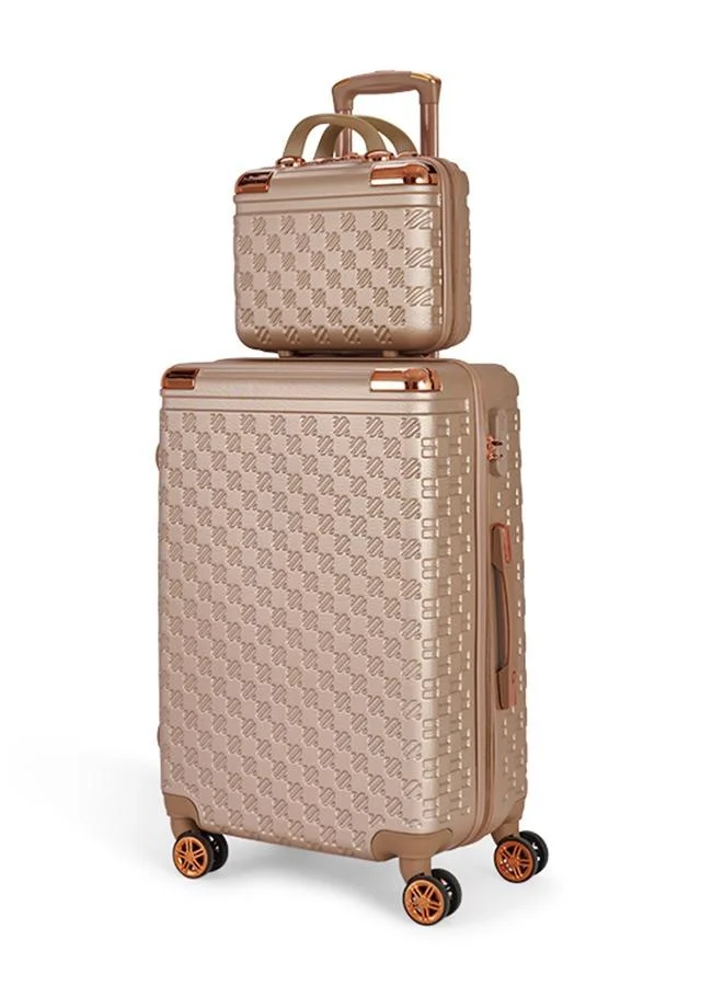 ليمرا طقم شنط سفر مكون من 6 حقائب أمتعة لون ذهبي بمقاس 32"/28"/24"/20"/15"/12 انش