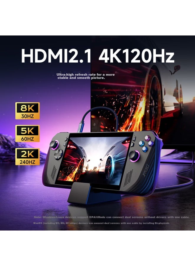 Jsaux Docking Station For Steamdeck/Oled/Rog, Rog Ally Handheld Expansion Dock, 4K 120Hz Laptop Accessory With Type-C Base, Usb Hub, Official Screen Mirroring - Image 2